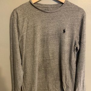 Long Sleeve Men’s Grey Polo Shirt